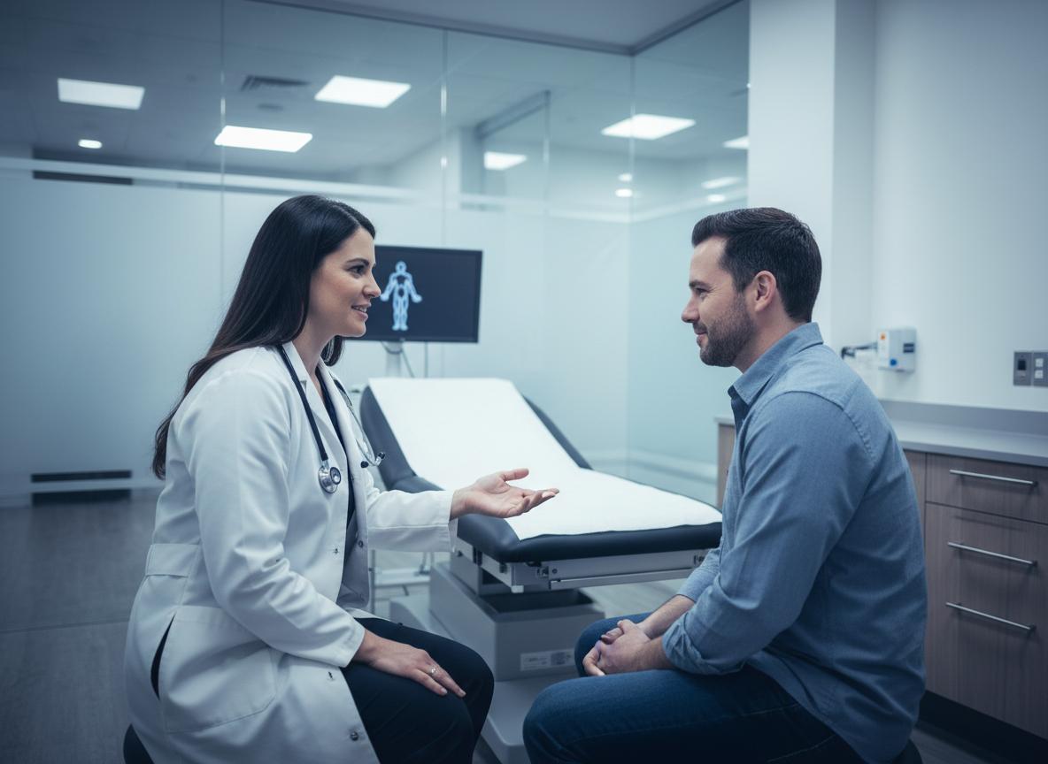 Doctor with patient